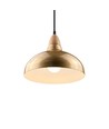 Suspension BIRK Laiton Ø24cm - Douille E27, câble 2m, métal / bois