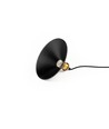 Suspension noire Ø22cm - Douille E27, câble 2m, noir/laiton