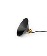 Suspension noire Ø22cm - Douille E27, câble 2m, noir/laiton