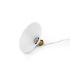 Suspension blanche Ø22cm - Douille E27, câble 2m, blanc/laiton