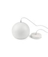 Suspension blanche Ø20cm - Douille E27, câble 2m, métal