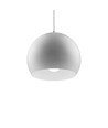 Suspension blanche Ø20cm - Douille E27, câble 2m, métal