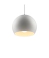 Suspension blanche Ø20cm - Douille E27, câble 2m, métal
