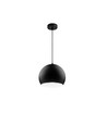 Suspension Noire Ø20cm - Douille E27, câble 2m, métal