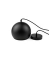 Suspension Noire Ø20cm - Douille E27, câble 2m, métal