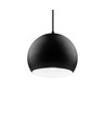 Suspension Noire Ø20cm - Douille E27, câble 2m, métal