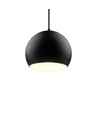 Suspension Noire Ø20cm - Douille E27, câble 2m, métal