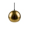 Suspension laiton Ø20cm - Douille E27, câble 2m, métal