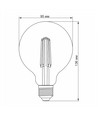 Ampoule LED à filament E27 7W - G95, blanc neutre