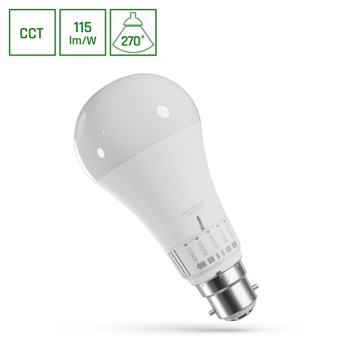 Ampoule LED B22 13W - 5CCT, GLS, 5 couleurs de lumière en une