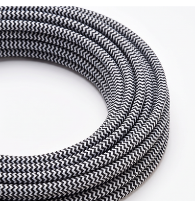 Câble textile 5m 2x0,75 mm² - 230V, noir