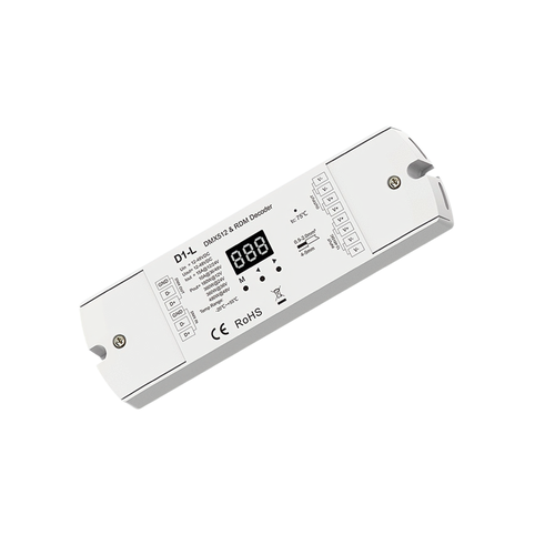 1 Kanal DMX512 & RDM Decoder - 12-48VDC, 15A/10A