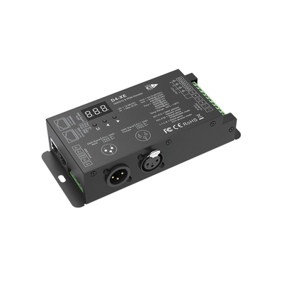4 Kanal DMX512 & RDM Decoder - 12-48VDC, 4x8A
