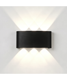 Applique 6W CURVE - IP65, noir, haut/bas, extérieur, source incluse