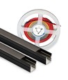 Kit LED 240cm pour Panneau Acoustique, noir - Lot de 2 Bandes LED CCT (240cm) avec Alimentation 78W - WiFi ou RF
