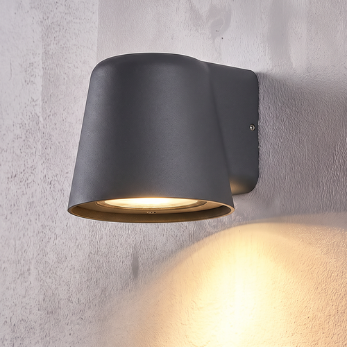 Applique murale Avero GU10 - Gris, IP65, intérieur/extérieur, sans source lumineuse