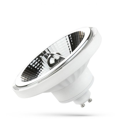 Spot LED 10W GU10 AR111 - blanc, angle 20°, 5 ans de garantie