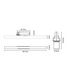 Rail LED triphasé 30/28/25W - 60 cm, noir