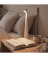 Lampe de table LED rechargeable - Blanc, intérieur/extérieur, dimmable 3 niveaux, IP44, 40 cm
