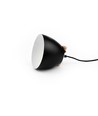 Suspension HOLM Noire Ø16cm - Douille E27, câble 2m, métal / bois