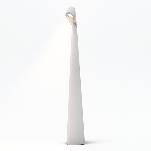 Lampe de table LED rechargeable - Blanc, intérieur/extérieur, dimmable 3 niveaux, IP44, 40 cm