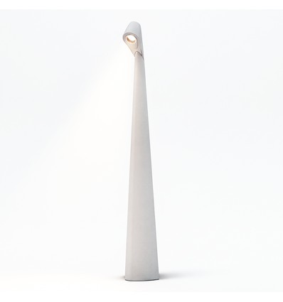 Lampe de table LED rechargeable - Blanc, intérieur/extérieur, dimmable 3 niveaux, IP44, 40 cm