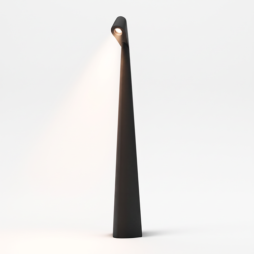 Lampe de table LED rechargeable - Noir, intérieur/extérieur, dimmable 3 niveaux, IP44, 40 cm