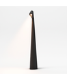 Lampe de table LED rechargeable - Noir, intérieur/extérieur, dimmable 3 niveaux, IP44, 40 cm