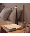 Lampe de table LED rechargeable - Noir, intérieur/extérieur, dimmable 3 niveaux, IP44, 40 cm