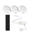 3 spots Reco68 dimmables, blanc mat - Choisissez alimentation RF/WiFi/Zigbee (télécommande incl.)