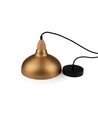 Suspension BIRK Laiton Brossé Ø19cm - Douille E27, câble 2m, Aluminium