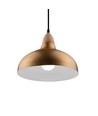 Suspension BIRK Laiton Brossé Ø24cm - Douille E27, câble 2m, Aluminium