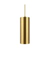 Suspension cylindre MALM E14 or - câble 2m, avec rosace, sans source lumineuse