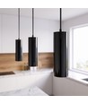 Suspension cylindre MALM E14 noir - câble 2m, avec rosace, sans source lumineuse