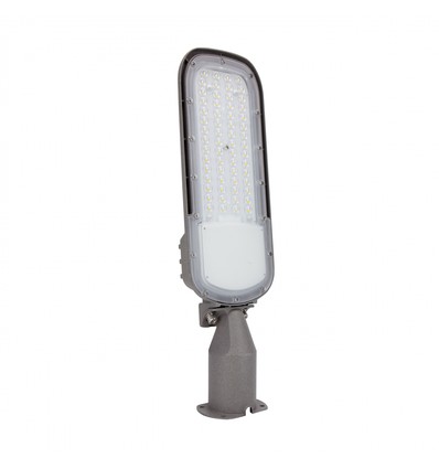 Lampadaire LED 50W - Ø60 mm, IP65, IK09, gris, 5 ans de garantie