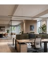 Luminaire Bureau 150cm, Watt & CCT réglables - 3 couleurs, 30W/40W/50W, UGR19, Garantie 5 ans