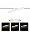 Rail LED monophasé 30/28/25W - 60 cm, Blanc, 1F2W