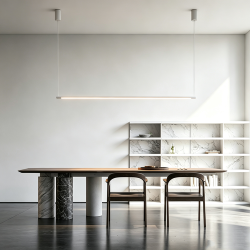 86cm suspension table à manger dimmable - Blanche, 11W LED, câbles inclus