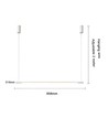 86cm suspension table à manger dimmable - Blanche, 11W LED, câbles inclus