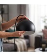GLOBE Suspension Noire Ø20cm - Douille E27, câble 2m, métal