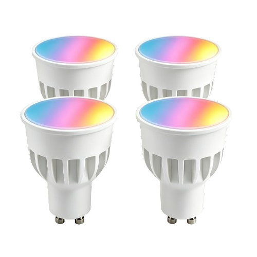 4x Ampoule LED Smart Home GU10 5W - Bluetooth, compatible Google Home, Alexa et smartphones