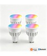 4x Ampoule LED Smart Home GU10 5W - Bluetooth, compatible Google Home, Alexa et smartphones