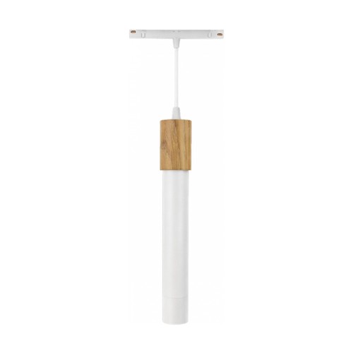 Suspension LED System Shift Hangit Wood 12W - Interrupteur CCT, 25°, blanc, câble 90cm