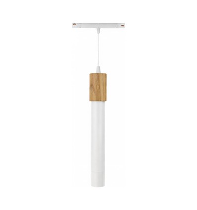 Suspension LED System Shift Hangit Wood 12W - Interrupteur CCT, 25°, blanc, câble 90cm