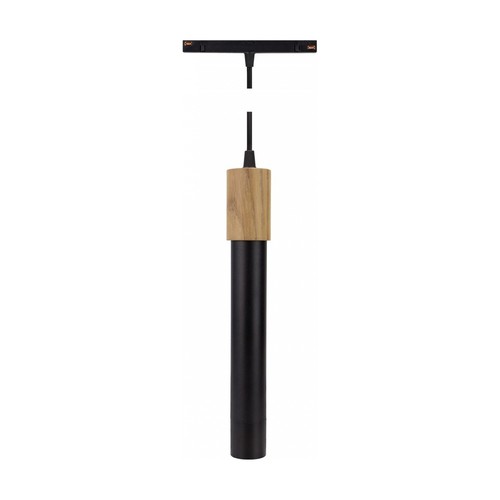 Suspension LED 12W System Shift Hangit Wood - Noire, 25°, Interrupteur CCT, Câble 90cm