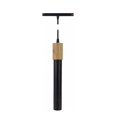 Suspension LED 12W System Shift Hangit Wood - Noire, 25°, Interrupteur CCT, Câble 90cm