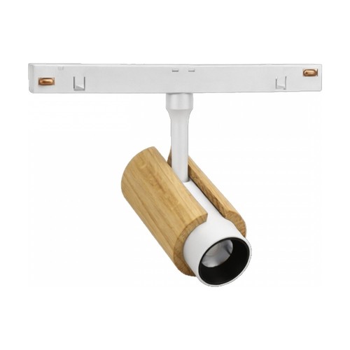 Spot LED System Shift CCT S Wood, 6W - 24°, blanc, switch CCT, 48V, 35x140x178mm
