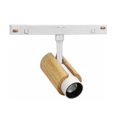 Spot LED System Shift CCT S Wood, 6W - 24°, blanc, switch CCT, 48V, 35x140x178mm