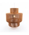 Suspension marron Ø40cm - Douille E27, câble 2m, cordon en papier