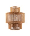 Suspension marron Ø40cm - Douille E27, câble 2m, cordon en papier